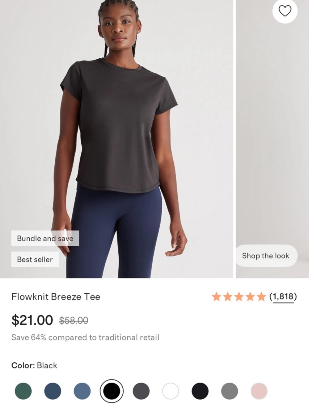 Quince Black Short-Sleeve Crew Tee